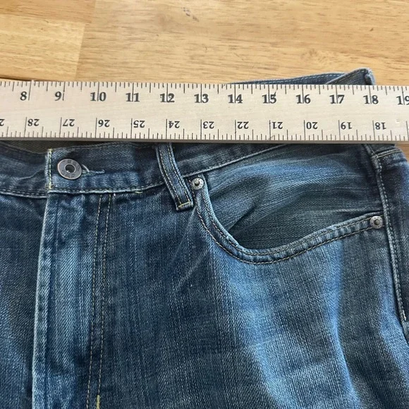 GAP Jeans Loose Straight Fit Mens Dark Blue Denim Pants Size 36x32 RN 54023 - Picture 6 of 11